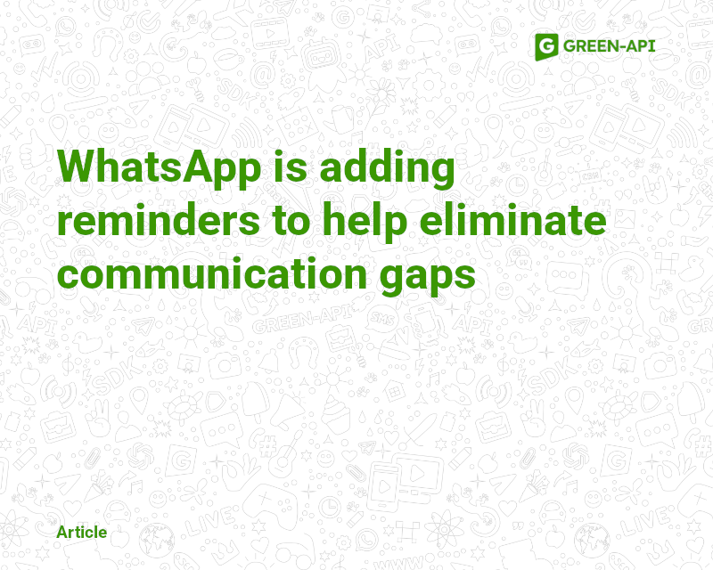 New notification in WhatsApp