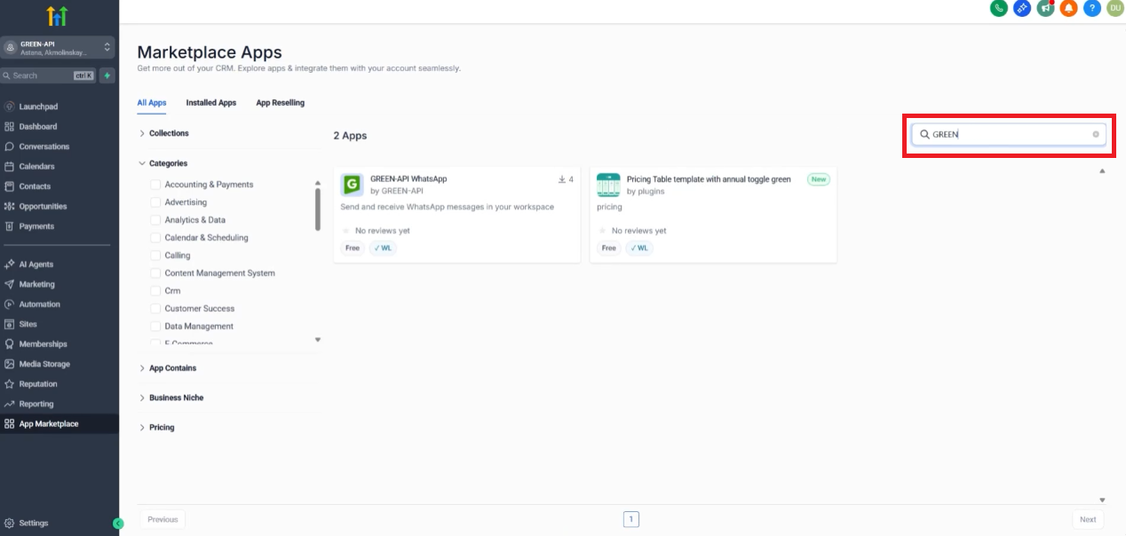 GoHighLevel and WA 3