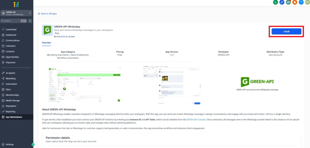 GoHighLevel and WA 4